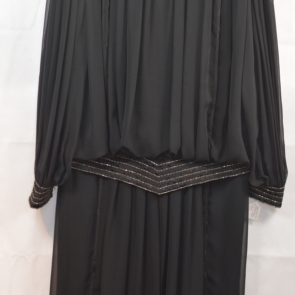 Vintage Wayne Clark Beaded Dress SZ 10 -#B25 - Picture 4 of 8